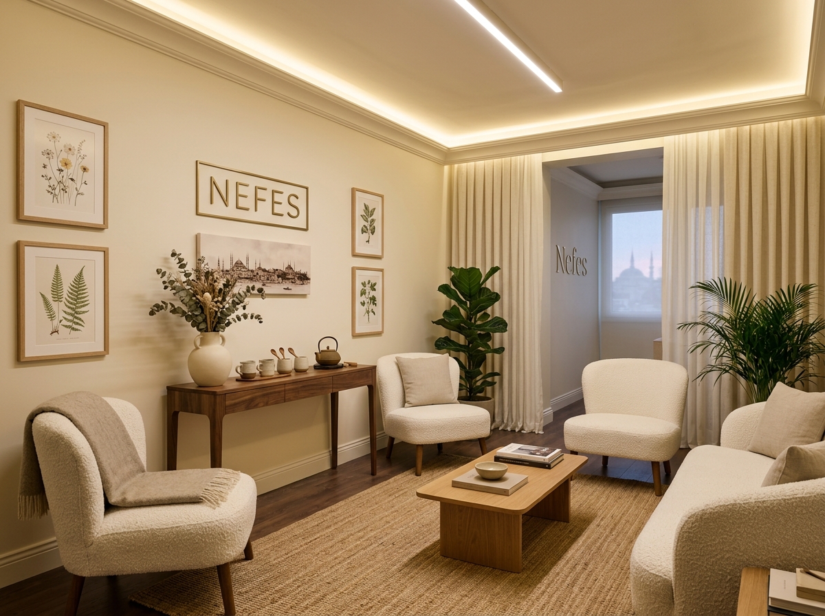 Nefes Psikoloji & Psikoterapi bekleme salonu